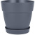 Горшок для цветов Villa de Fiori D465мм с поддоном 48л вулканический серый (то)