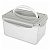Контейнер для холодильника и СВЧ "SMART LOCK" с ручкой 2,5л (прямоуг.) Светло-серый (то)