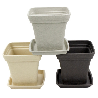 Горшок цветочный пластиковый КУБ 30*30*30см, с поддоном