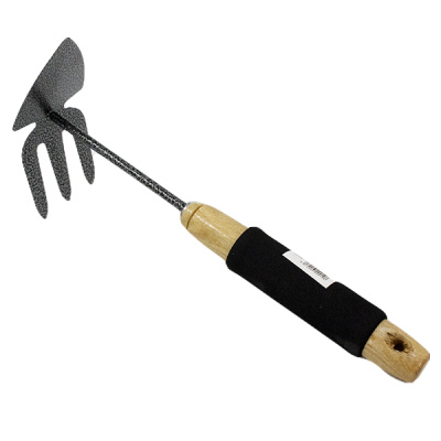 Инструмент садовый 29см РЫХЛИТЕЛЬ КОМБИ (деревянная ручка-антистресс)