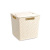 Коробка "Береста" 23л с крышкой квадр.(слоновая кость)  (то)