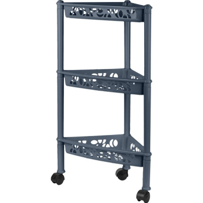 Этажерка 3-х секц.угловая Light космический серый (то)