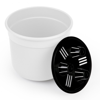 Горшок цв. "Сканди" 1л (с дренажной вставкой)(белый)