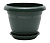 Горшок "Фестона", D25, с поддоном 4,6л зеленый (то)