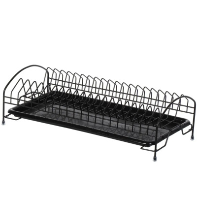 Сушилка для посуды 39*18*10см (металл) Черная