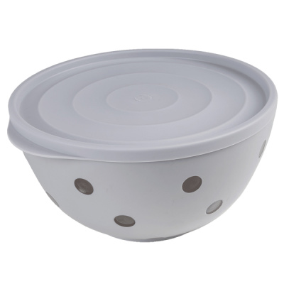 Салатник Оливье по ГОСТу 2л с крышкой (агат) (то)