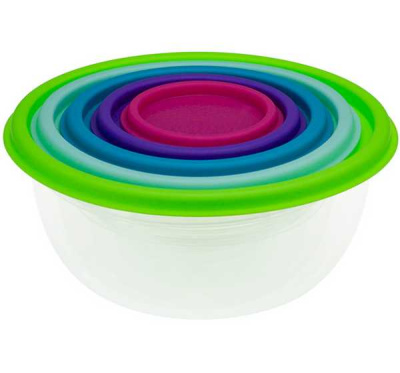 Набор мисок РАДУГА 5шт.(0.08л,0.2л,0.5л,1л,2л) (то)