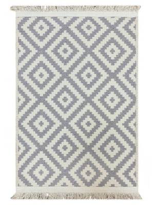 Коврик двухсторонний из хлопка 70x120 серый PAMUKLU DOUBLE: Турция