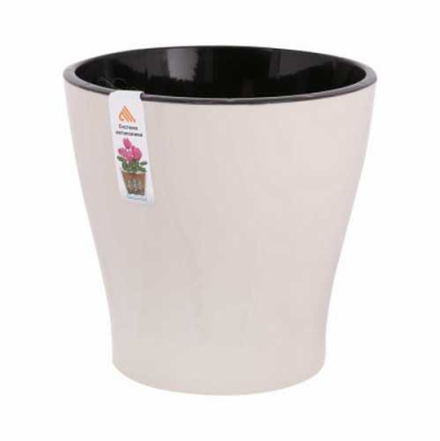 Горшок цв. для орхидеи 3,6л "Лея" двойной (бежевый)(то)