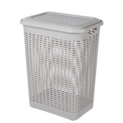 Корзина для белья 30л, 370Х260Х465мм (светло-серый) (то)
