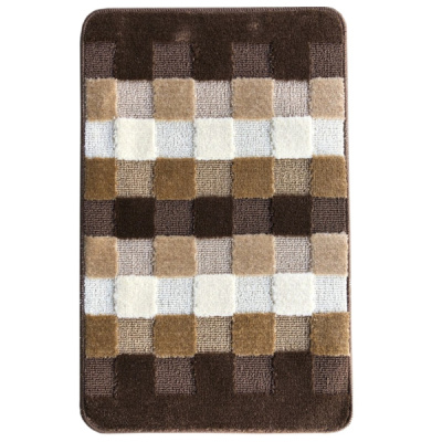 Коврик для ванной L'CADESI Marathon, 70х120, Блок, коричнев/бежевый, Турция