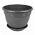 Горшок "Антик", D36 с поддоном 16,6л антрацит