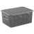 Корзинка "Вязь" 3л 235х173х105мм с крышкой (серый) (то)