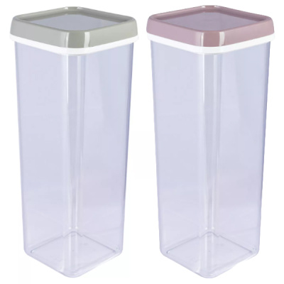 Банка для сыпучих продуктов 2,2л квадратная (то)