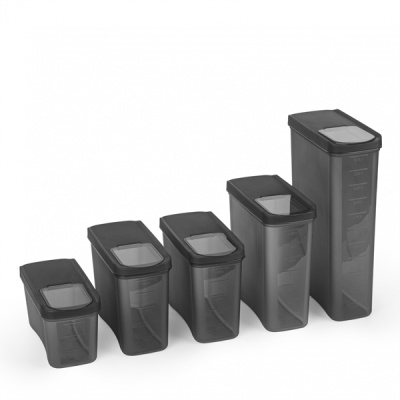 Набор емкостей для сыпучих продуктов "Лайн" (графитовый) (то)