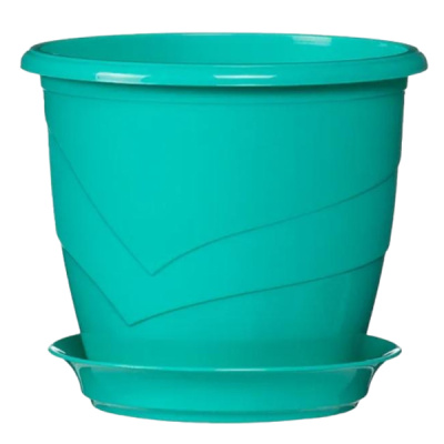 Фиалочница "Венеция" D12, 0,75л с поддоном мята