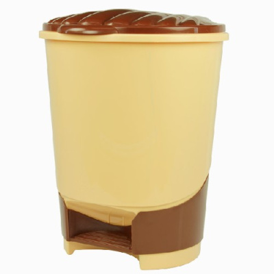Ведро для мусора с педалью 18л. (слоновая кость)(то)