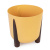 Кашпо на ножках "Жардин" 21л (с дренажной вставкой) (горчичный) (то)
