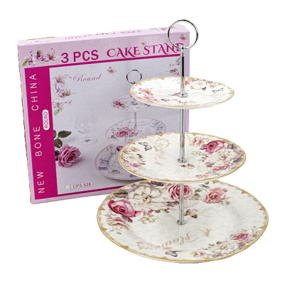 Конфетница керамическая 3-х ярусная (d-27см/d-19см/d-15см)