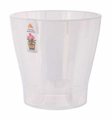Горшок цв. для орхидеи 3,6л "Лея" двойной (прозрачный)