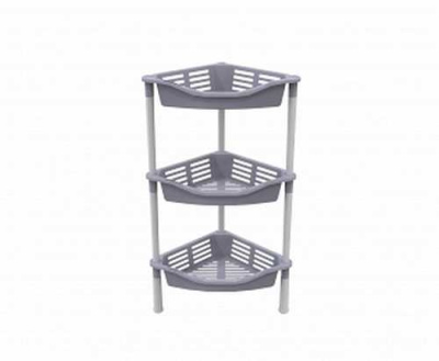 Этажерка угловая с корзинками Krita  3-х секц (сиреневый туман) (то)