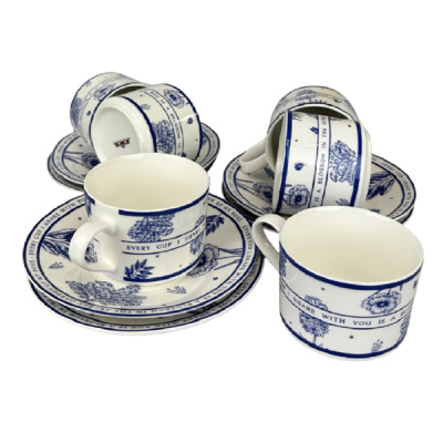 Чайный набор JEWEL Тайный сад 12 предметов (фарфор)