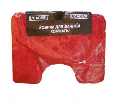 Коврик из полипропилена на латексной основе, "L'CADESI MONO", 42х55см с вырезом, вишневый