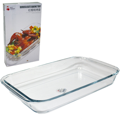 Форма для запекания стеклянная 21*35*6см (прямоугольная)