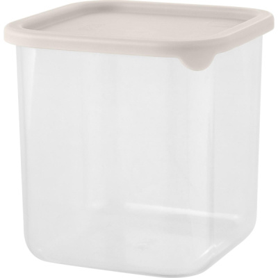 Банка для сыпучих продуктов Vanilla квадр. 0,8л с гибк.крышк. латте (то)