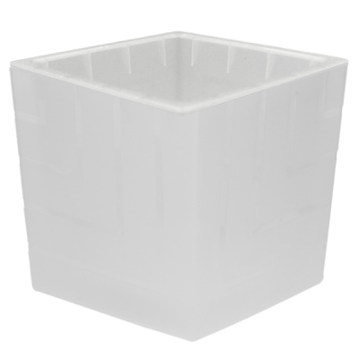 Горшок Квадро 3,3л с цв вкладкой Прозрачный