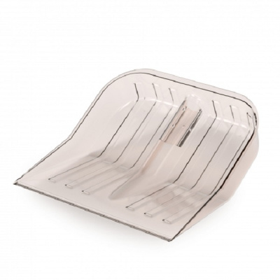 Лопата для снега из поликарб."Эконом"(430х420мм)(без черен.)(микс)(то)