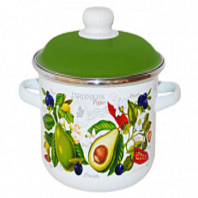 Кастрюля эмал цил Авокадо  3,0л