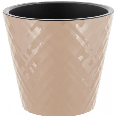 Горшок для цветов Manhattan D280мм 11л c дренажной вставкой мол.шоколад (то)