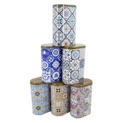 Набор банок для сыпучих продуктов 2шт (11*7*18см и 13*8*20см)