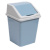 Ведро для мусора с подвижной крышкой 16л квадратное (серо-синий/светло-серый) Ведро для мусора с подвижной крышкой 16л квадратное (серо-синий/светло-серый)