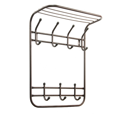 Вешалка настенная 2-х ярусная "Комфорт" 4/3 кр. арт.ВНК431 цв.медный антик