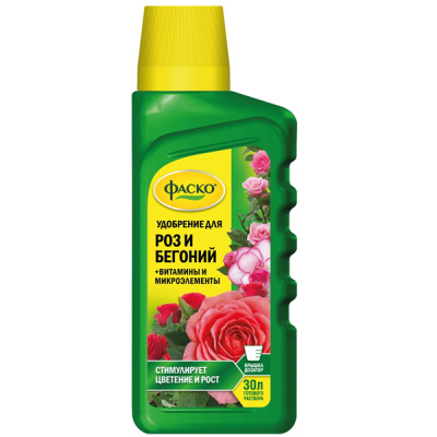 Удобрение жидкое Фаско Цветочное счастье  минеральное для Роз и бегоний 285 мл