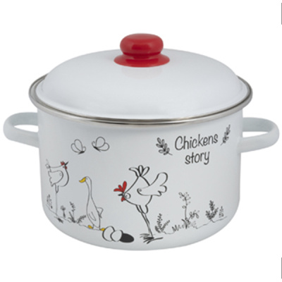 Кастрюля эмал цил Chickens’stories 5,5л ТМ FOOD ATELIER