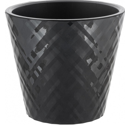 Горшок для цветов Manhattan D230мм, 5л c дренажной вставкой оникс (то)