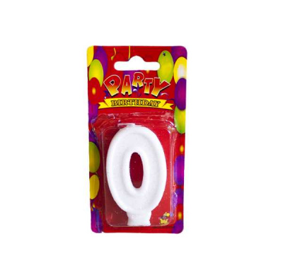 Свеча-цифра в торт 0