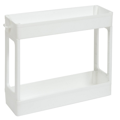 Этажерка узкая 2-х ярусная (белый) (то)