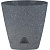 Горшок для цветов AMSTERDAM D110 с прикорневым поливом 0,65л темный камень