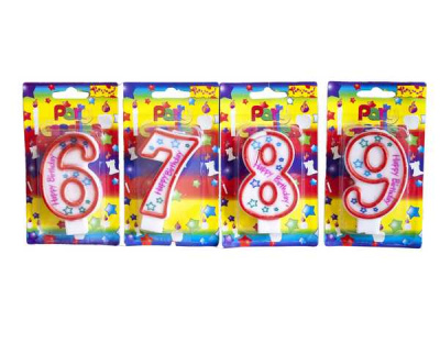 Свеча-цифра в торт 6-9