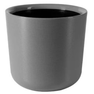 Горшок Лион 16,6л с черной вкладкой Серый муссон