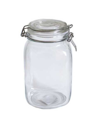 Банка стеклянная с крышкой с защелкой Ф-10см H-20см