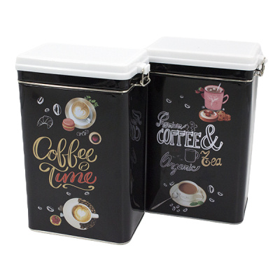 Банка для хранения сыпучих продуктов, с крышкой на защелке,  12*7*19см