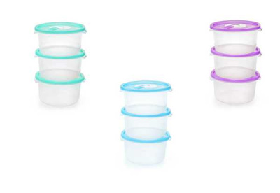 Комплект контейнеров для СВЧ (3шт) 3+0,4л круг. с клапаном (то)