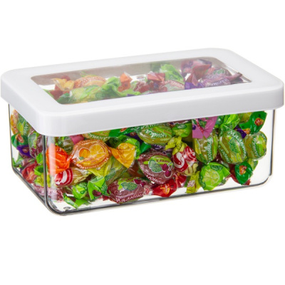 Емкость для сыпучих продуктов СТЕП 0,8л (белый) (то)