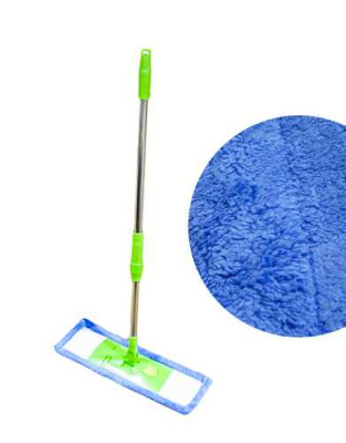 Швабра плоская 45см, ручка из нерж стали 75-125см