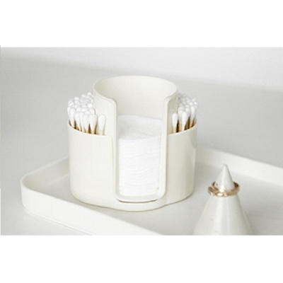 Контейнер для ватных дисков и палочек Zoy (слоновая кость) (то)